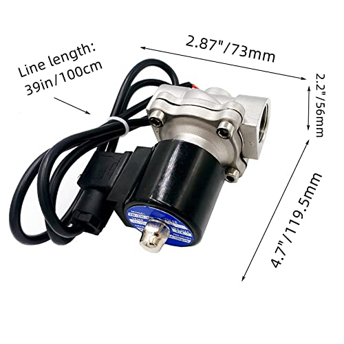 Válvulas solenoides de fuente de agua normalmente cerradas, válvula solenoide eléctrica subacuática de acero inoxidable NPT AC 110V VITON para agua, aire, aceite, combustible