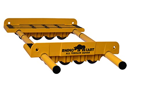 Rhino Cart All Terrain Mover - Carro rodante móvil todo terreno para aparatos pesados, muebles y manejo de materiales de construcción con capacidad de carga de 2,000 libras, ocho ruedas de uretano