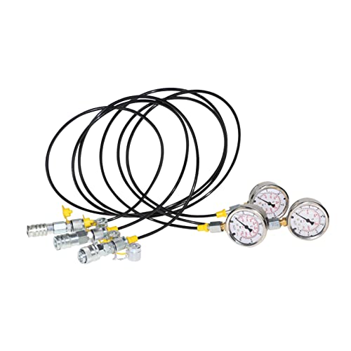 XZT Kit de acoplamiento de prueba de presión hidráulica digital de 60 A, medidor de presión, manguera de prueba, punto de prueba para reparación de maquinaria de construcción de excavadoras