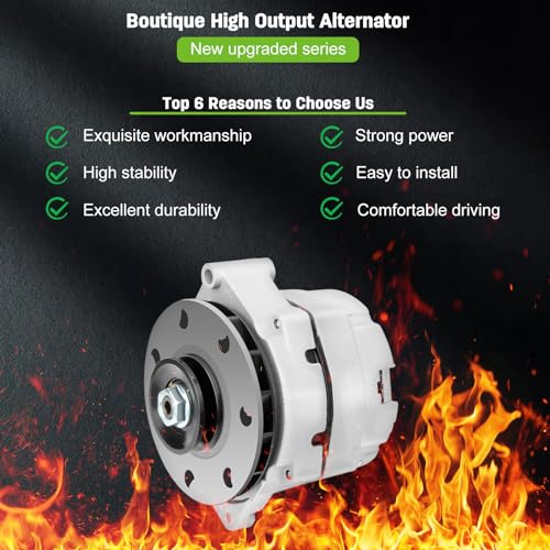 Alternador de alto amperio de 140 amperios para Delco 12SI 1 cable One Wire 7273-12