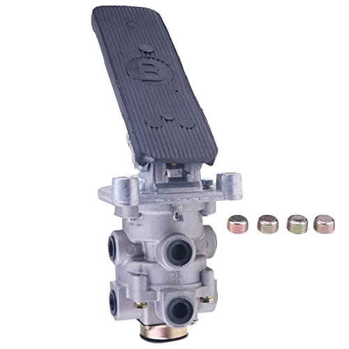 WQSING Válvula de freno de pie E6 con montaje de banda de rodadura 286171N 286171X compatible con Bendix KN22140 20QE3114R 170.286171E-6 Placa de montaje de válvula de circuito dual