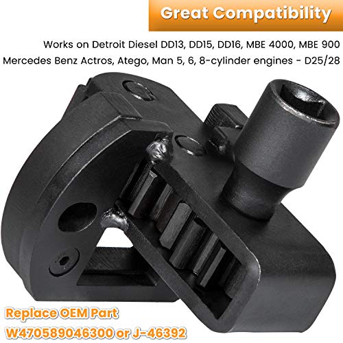 Para Detroit Diesel DD15 Motor Árbol de levas Herramienta de sincronización TDC Localización Pin Herramienta de ajuste de freno Herramienta Barring Línea de combustible Socket J-47487 J-48630