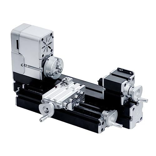 ZHRUI - Torno en miniatura de metal, 36 W y 20000 rpm, máquina de torno didáctico, para manualidades de carpintería aficionada