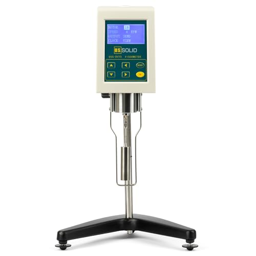 U.S.SOLID - Medidor de viscosidad rotativo con visualización LCD de 1 a 100.000 mPa con medición de temperatura y conector RS232. USS-DVT