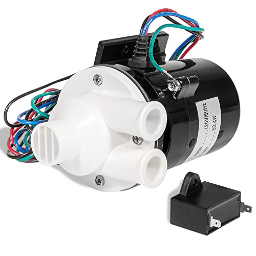 APTA92P10WD1 - Conjunto de motor de bomba de agua de repuesto para bomba de agua Hoshizaki incluye condensador, se adapta a modelos de máquinas de hielo Hoshizaki KM-450 THRU KM-900 KML-600MAH URC-12F
