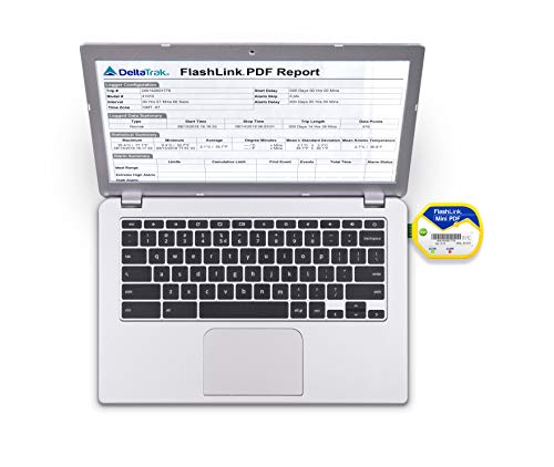 Deltatrak (10 unidades) Registrador de datos de temperatura USB de 85 días en tránsito de viaje de un solo uso de cadena fría PDF Logger #31010+00-8
