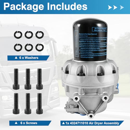 ZIQUN 4324711010 - Sistema de secador de aire 1200 Plus compatible con WABCO 4324710010 TR4324711010 4324701009