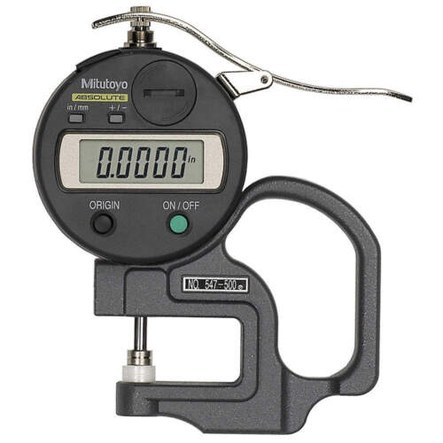 Medidor de espesor digital MITUTOYO 547-500S, Acc +/-0,001 in 4CGW4-