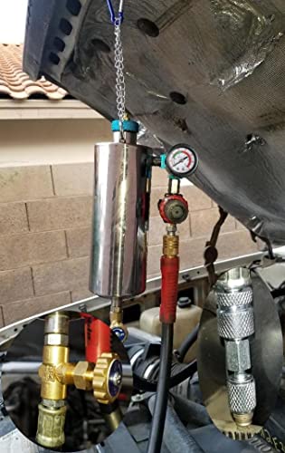 Kit limpiador de inyector de combustible sin desmontaje, probador de inyector sin desmontaje, juego de herramientas de limpieza de sistema de combustible para automóvil, 145PSI para automóviles de
