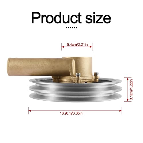 3812697 21214596 3862487 3858229 (impulsor original, rodamiento NSK) Bomba de agua de mar crudo con polea de correa doble V para Volvo Penta 4.3L 5.0L 5.7L V6 V8