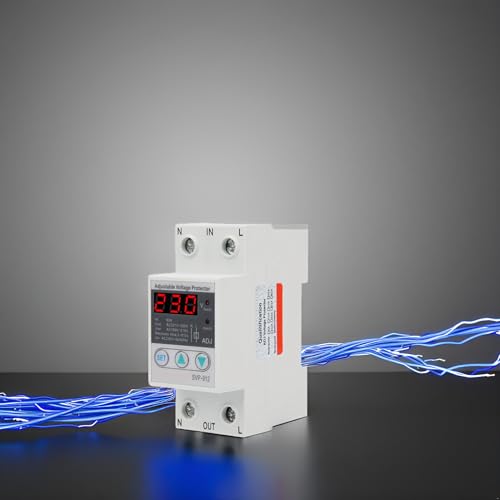 Protector de voltaje ajustable bajo protección contra sobrevoltaje, estabilizador de salida de voltaje para electrodomésticos de oficina, protector de corriente estabilizador de voltímetro para