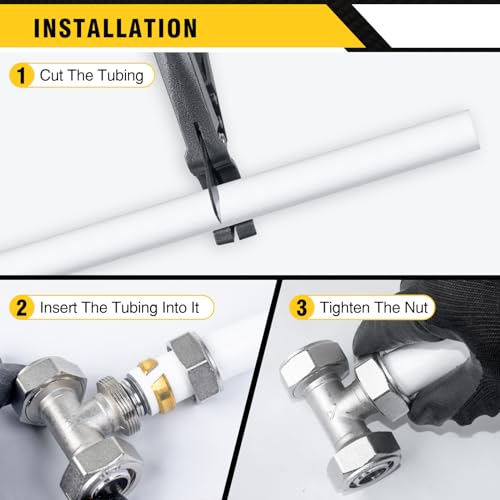 5 accesorios de tubería de aire en T de 3/4 pulgadas, tubo de 3/4 pulgadas x tubo de 3/4 pulgadas x tubo de 3/4 pulgadas, latón niquelado, presión de trabajo de 200 PSI, accesorios de línea de aire