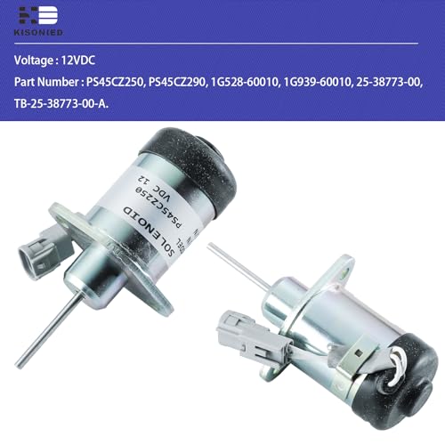 PS45CZ250 Solenoide de apagado de combustible 1G528-60010 1G939-60010 25-38773-00 PS45CZ290 para motor Kubota V2203 V2607 V3300 V3307 V388 0 V3 V3 800DI D1503 Solenoide de parada 12VDC