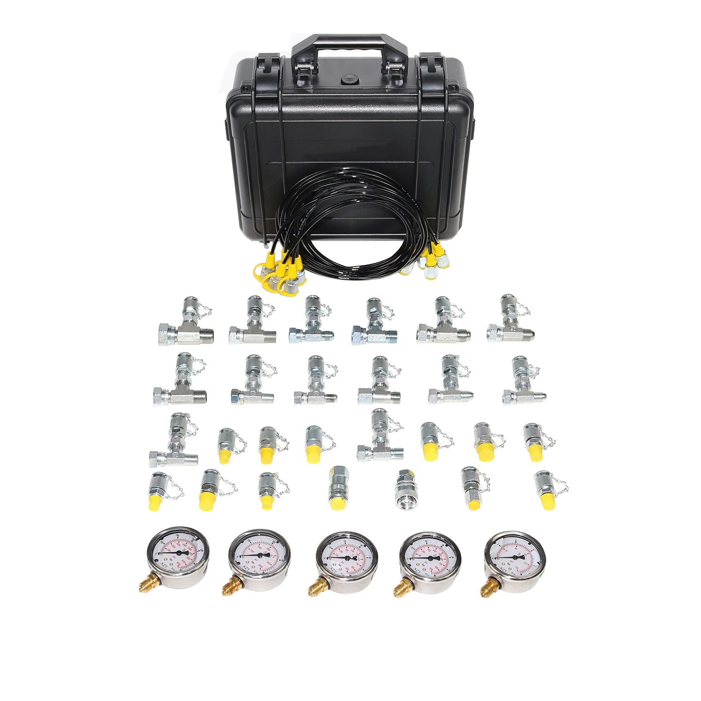 XZT Kit de acoplamiento de prueba de presión hidráulica digital de 60 K, medidor de presión, manguera de prueba, punto de prueba para reparación de maquinaria de construcción de excavadoras