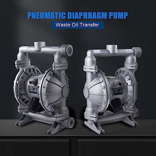 Bomba neumática de doble diafragma de 1-1/2 pulgadas de entrada/salida bomba de transferencia de aceite residual para productos químicos QBK-40 50 GPM de doble diafragma de polipropileno de hule de