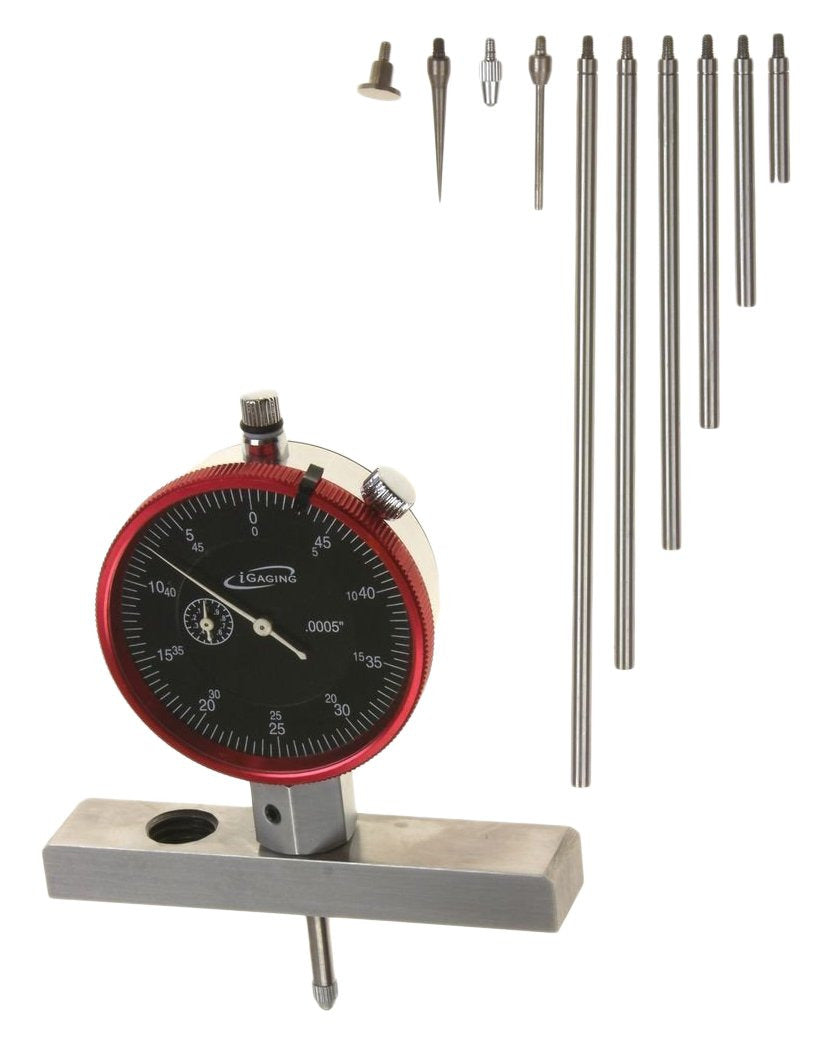 Depth Gauge Dial Indicator 0-22" Measuring Range, 0.0005" Resolution, 2-Position 400-D68
