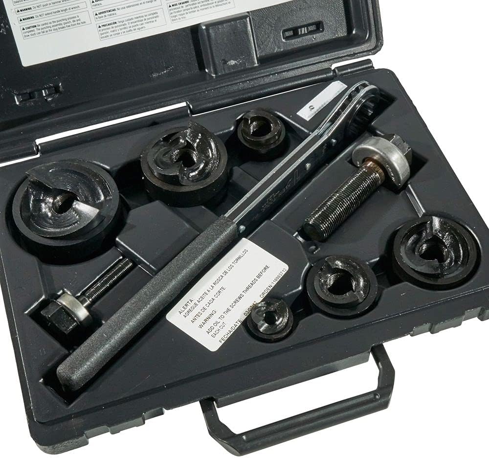 Klein Tools 53732SEN Juego de 6 Sacabocados de 1/2” a 2”