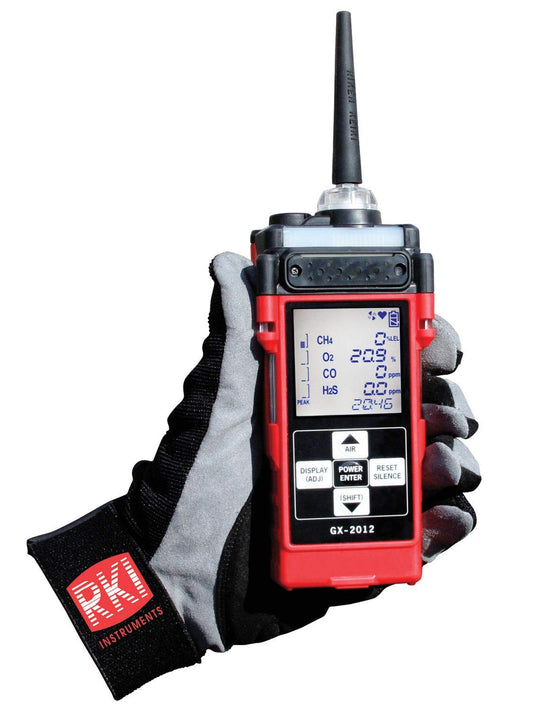 GX-2012, 72-0290-22-B, 4 sensores, LEL / O2 / H2S / CO Batería alcalina y de iones de litio con cargador de 100-240 VCA de RKI Instruments