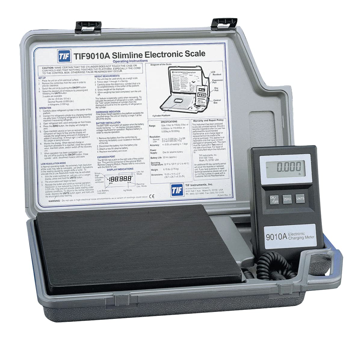 Báscula electrónica refrigerante de carga/recuperación Robinair TIF9010 A Slimline