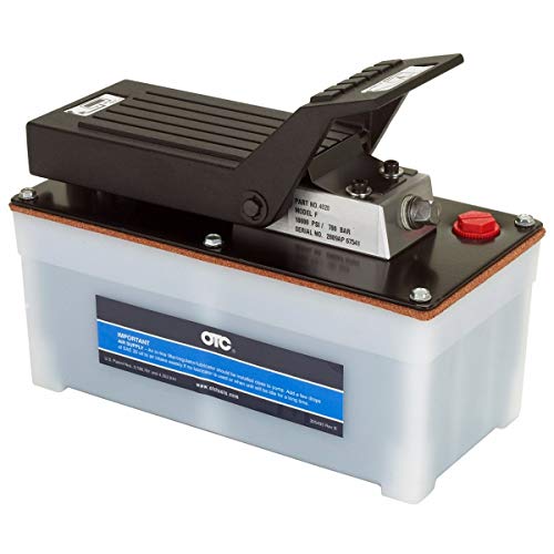 OTC 4020 Air/Bomba hidráulica desarrolla una presión hidráulica de 10,000 PSI a una presión de aire de 100 PSI