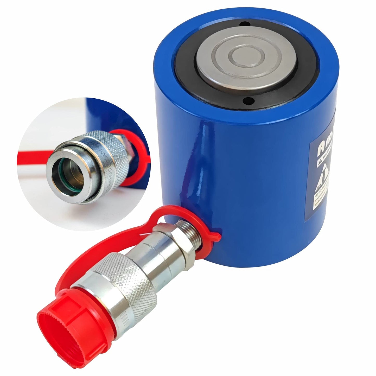 Cilindro hidráulico de 50 toneladas de efecto único de 2 pulgadas de carrera 50T cilindro hidráulico gato de elevación portátil de un solo efecto con carrera de 50 mm