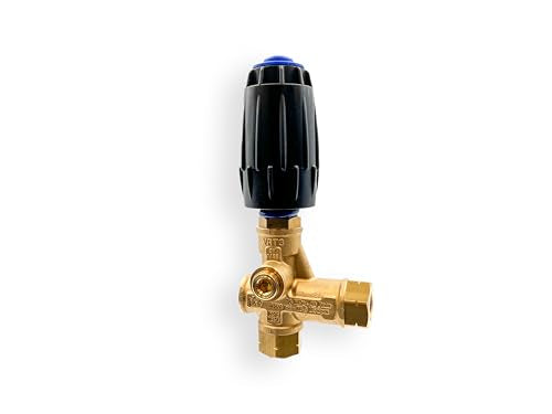 AR ANNOVI REVERBERI, VRT3-250, Descargador de lavadora a presión -Blue Spring, 3,650 max PSI, 10.5 max GPM, 3/8"F salida, perilla ajustable