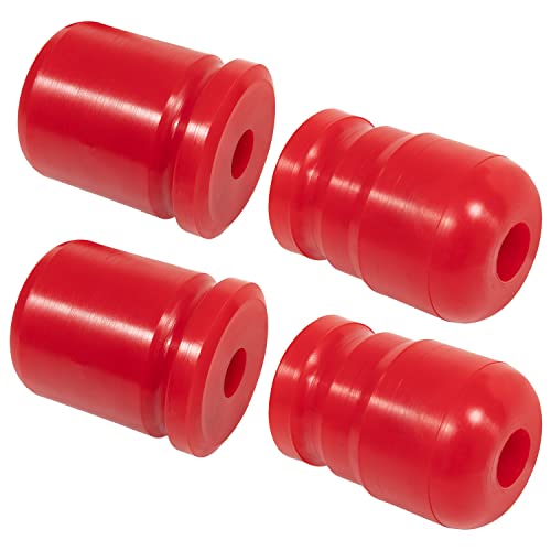 Bonbo - 4 piezas mejoradas 1-1303 Bump Stop & 1-1304 Bump Stop Poliuretano delantero y trasero para Jeep Wrangler JK JKU Sport Rubicon Sahara Freedom Unlimited 2007-2018
