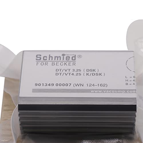 7 paletas de carbono WN124-162 90134900007 para bomba Becker DT 3.25, T 3.25, VT 3.25, DT 4.25, T 4.25, VT 4.25 63-43-4mm