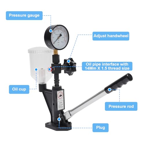 Kit de probador de inyector CR-C Common Rail, máquina de prueba de inyector diesel multifunción de 600 bar 8000PSI + boquilla de combustible S60H para diesel 6190/6200/6170 (stock de EE. UU.)