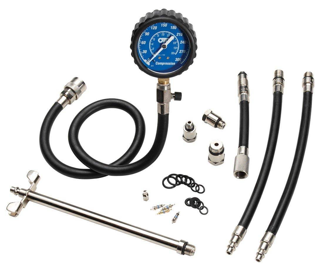 OTC 5605 Deluxe Kit de probador de compresión con Estuche de Transporte para Motores de Gasolina