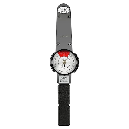 LOYALHEARTDY Llave dinamométrica 0-100N.m Indicador de dial Llave dinamométrica Medidor de esfuerzo de torsión de precisión 1/2 unidad indicadora Torquímetro Probador de fuerza de par