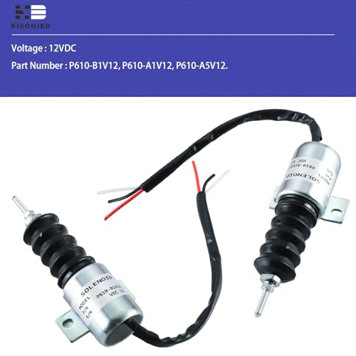 P610-B1V12 - Solenoide de apagado de combustible P610-A1V12 P610-A5V12 de repuesto para motor Trombetta 120H 135H 135H 3116 320B 322B 322C 325B 446B 446D 539 561M solenoid 12 V CC
