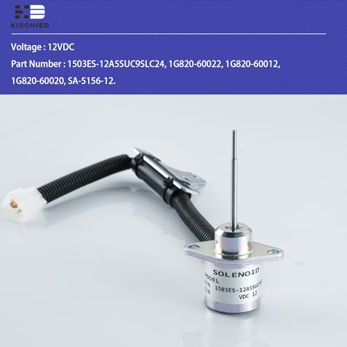 1503ES-12A5SUC9SLC24 Solenoide de apagado de combustible 1G820-60022 1G820-60012 1G820-60020 SA-5156-12 para excavadora Kubota Engine D722 D782 Kubota K41 KKKKKX41-3 KX016 KX018 U15 U17 12VDC