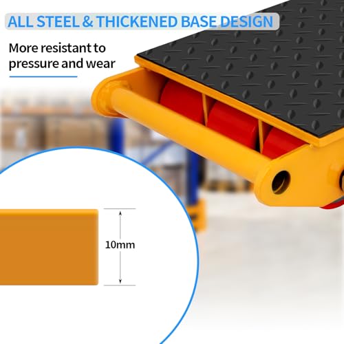 Patines de máquina de alta resistencia, maquinaria de patinaje rodante con cinturón antideslizante, motor de maquinaria para equipos de mudanza industrial, 15T/33000lbs