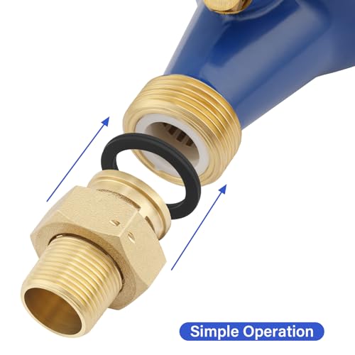 Medidor de agua Measman, acoplamientos NPT de 3/4 pulgadas