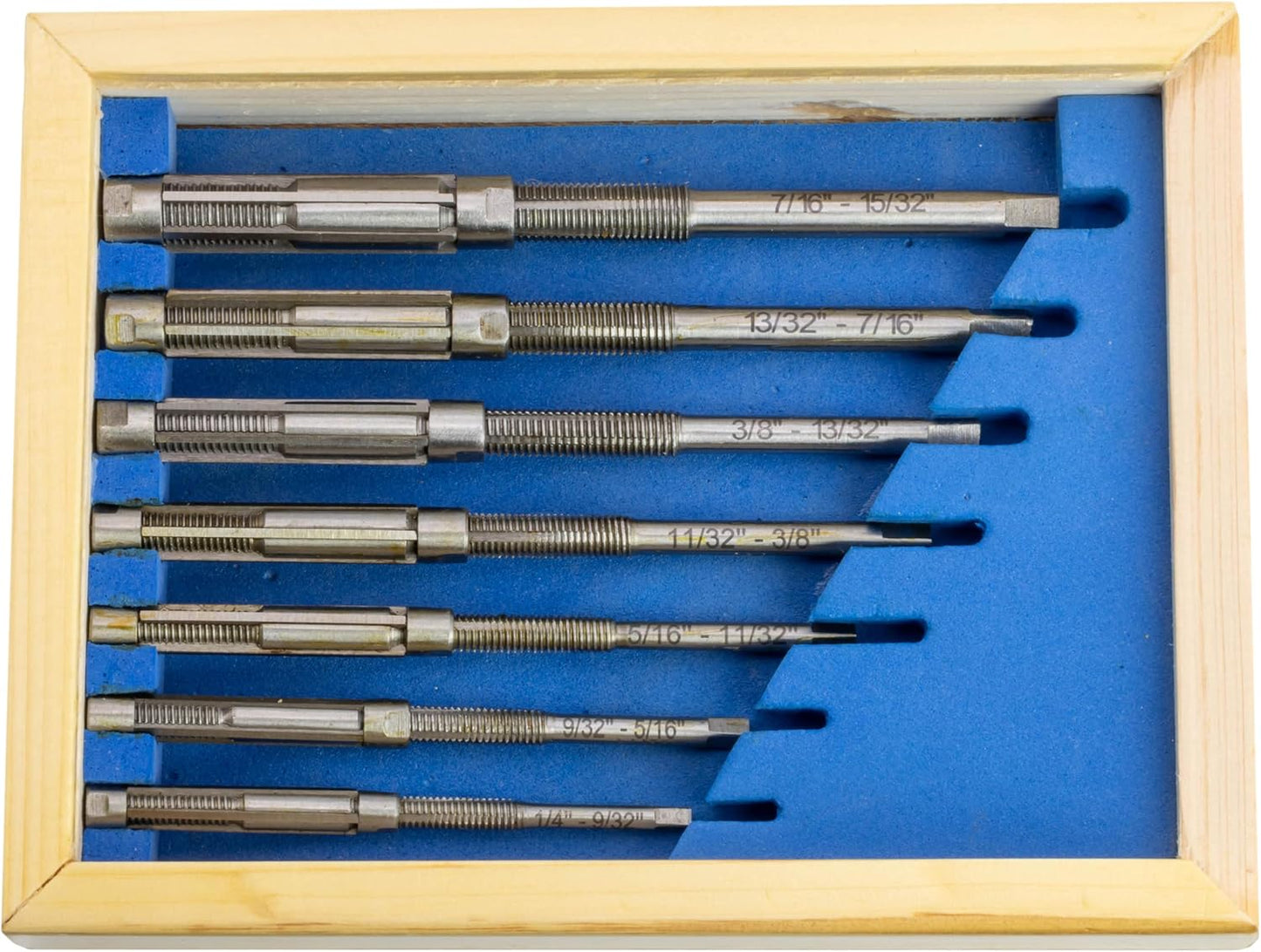 CME - Juego de escariador de mano ajustable de 11 piezas, acero de alta velocidad M2, 15/32"-17/32" a 1 11/32"-1 1/2", flauta recta