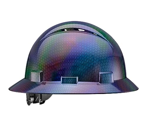 Acerpal Casco duro OSHA con diseño de fibra de carbono ventilada de ala completa con suspensión de 6 puntos (opciones 1) Chameleon