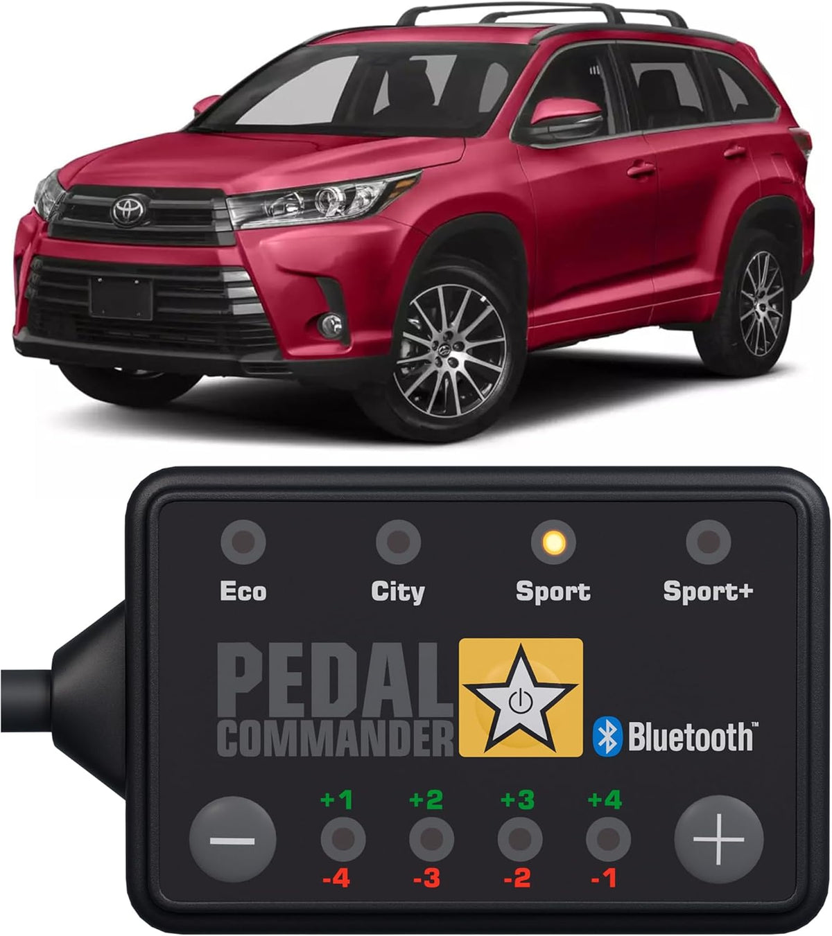 PEDAL COMMANDER Para Toyota Highlander (2014-2019) (3ª generación) Base, L, LE, LE Plus, Limited, Platinum, SE, XLE (2.7L 3.5L) Controlador de respuesta del acelerador - PC55 Toyota Highlander (2014-2019)