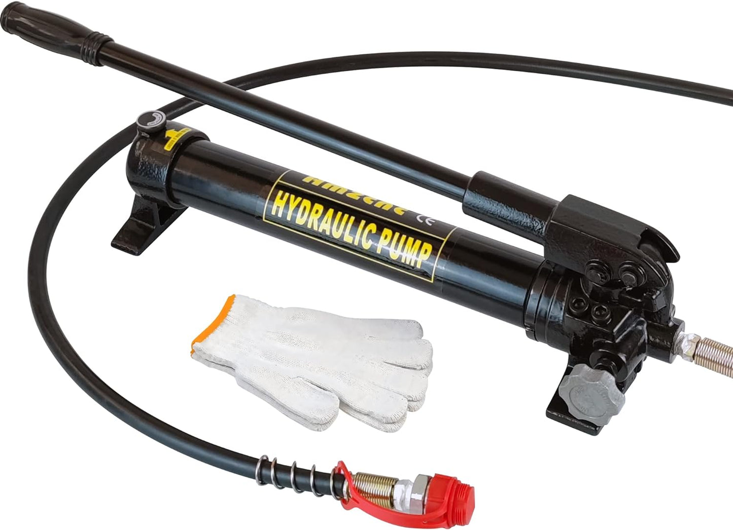AMZCNC Bomba de Mano hidráulica de 10000 PSI 2 velocidades Power Pack Bomba de elevación hidráulica
