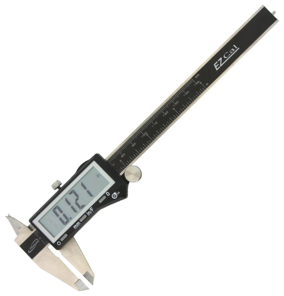 iGaging 100-333-8B IP54 calibrador digital electrónico, visualización de 0-6 pulgadas, cuerpo de acero inoxidable