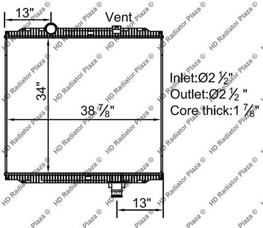 Radiator For Kenworth 08-11 T2000 T680 T700 Peterbilt 08-13 367 387 579 587 New