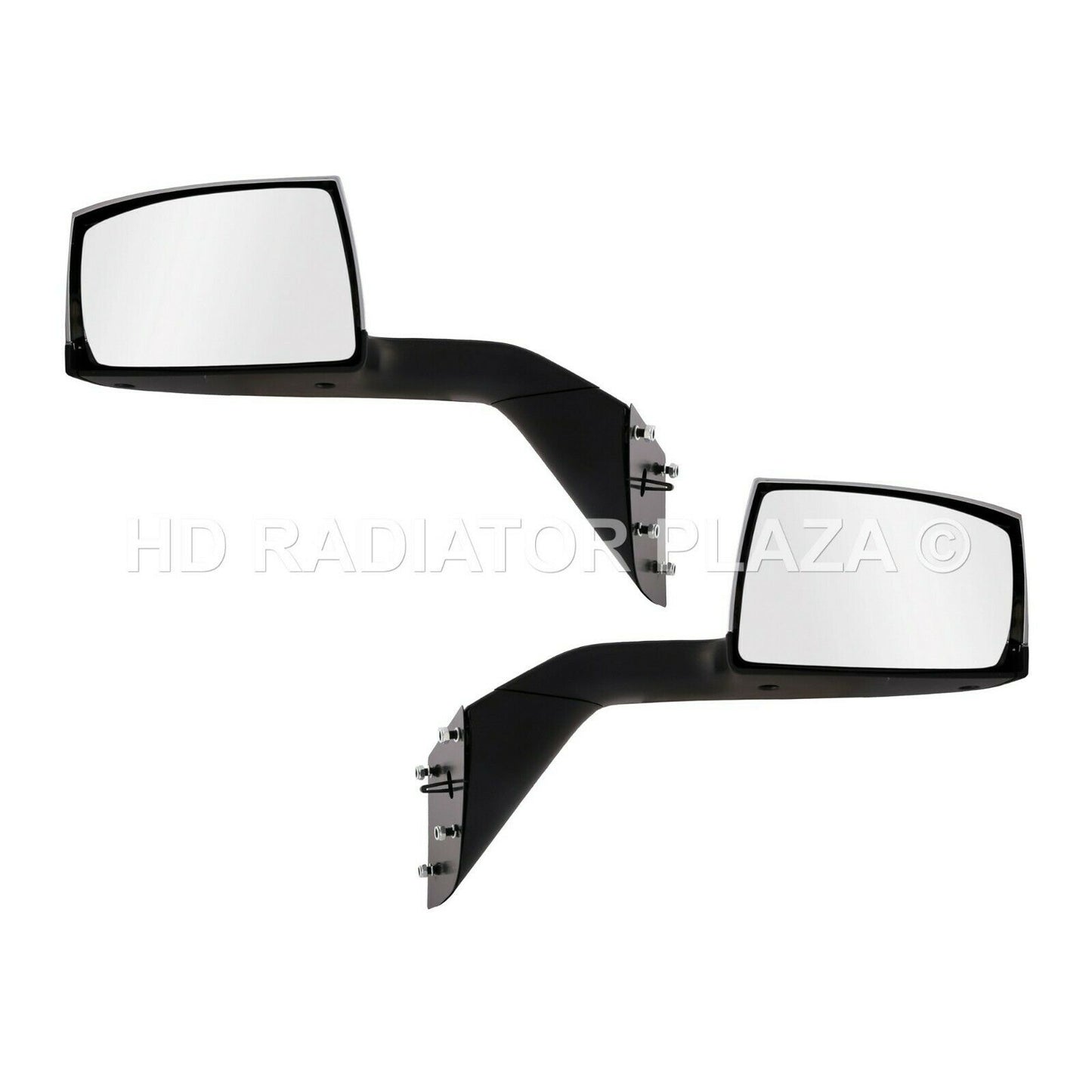 Chrome Hood Mirror Pair Set of 2 Left+Right For 15 16 17 Volvo VNL VNM VNX L+R