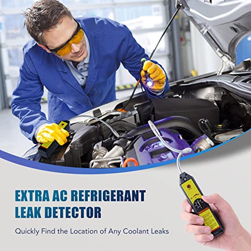 Orion Motor Tech Bomba de Vacío de CA con Manómetros, Bomba de Vacío de 4.5cfm y Juego de Manómetros de Colector de 4 Vías con Detector de Fugas para Refrigerante R134a, R22 o R410a (4.5 CFM&4 Way)