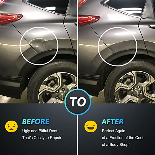 Deslizante de Alta Resistencia, Kit de Eliminación de Abolladuras con Extractor de Abolladuras de Coche Resistente y 9 Accesorios
