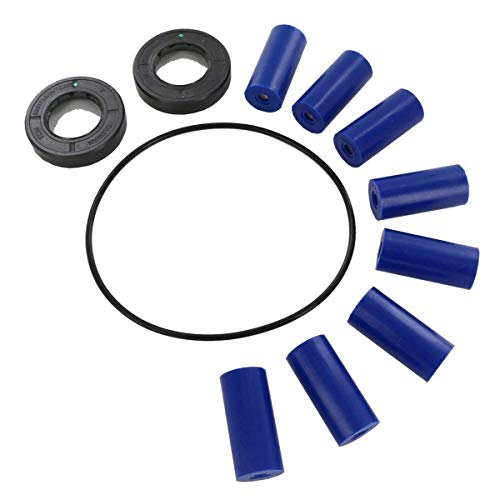 Hypro 3430-0381 Kit de reparación de súper rodillo para bomba de 8 rodillos Hypro serie 7560, incluye 8 súper rodillos, 1 junta tórica y 2 sellos Viton, 12 onzas