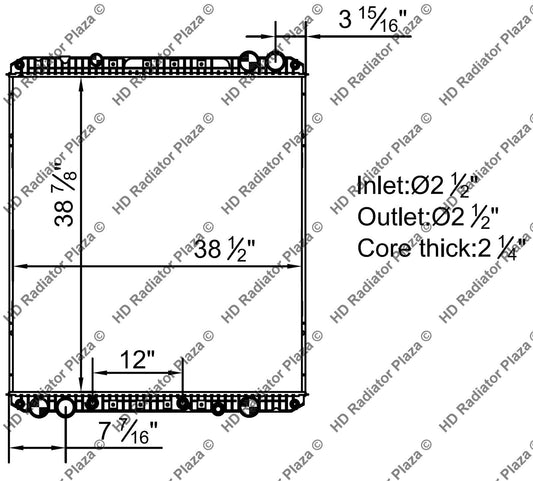 Radiator For 12-13 Freightliner Cascadia 113 125 M2 ISX 11.9 DD13 15 16 MBE4000