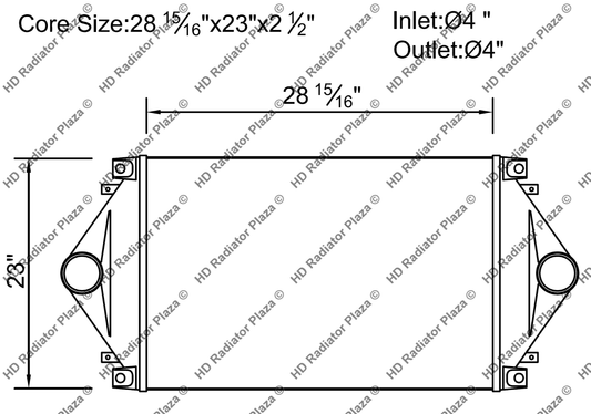 Charge Air Cooler For 03-07 Blue Bird All American RE 28 15/16" x 23" C7 ISC 8.3