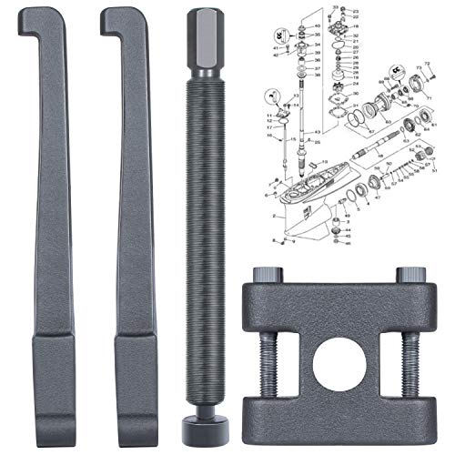 Yoursme Extractor de rodamiento inferior para Yamaha Johnston Evinrude Mercury Honda y Mercruiser