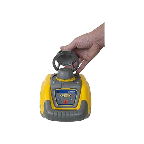 Spectra Precision LL100N-2 Kit de nivel láser con receptor y abrazadera HR320, varilla de grado de 15 pies (pulgadas), trípode y caja del sistema, amarillo