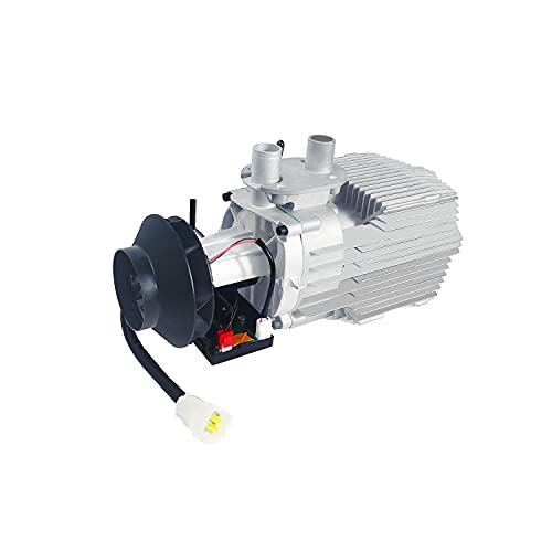 Calentador diésel todo en uno 5KW calentador de estacionamiento 12V 24V carcasa de aluminio calentador de aire diesel con control remoto monitor LCD tanque 5L para coche/RV/barco/camión/furgoneta/autobús (rojo)